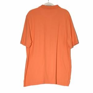 Croft & Barrow Mens Orange Polo Shirt Solid Buttons Collared Short Sleeves Large